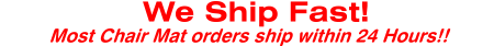 custom chair mat ship fast